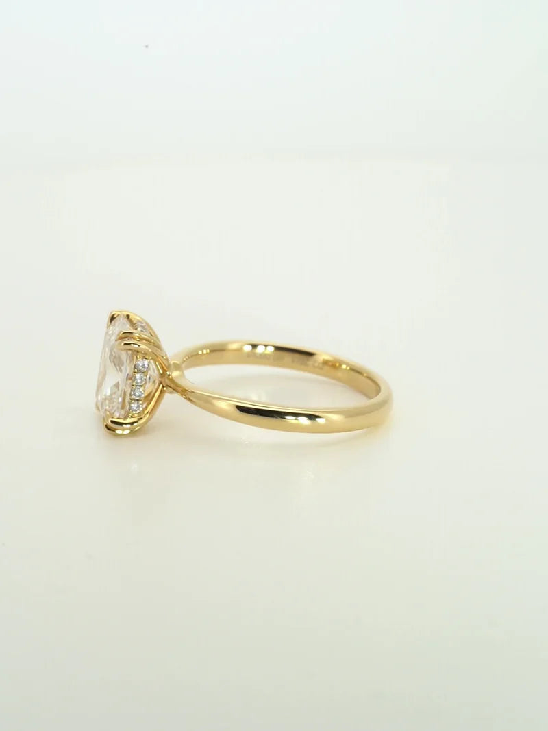 Elongated Cushion Solitaire