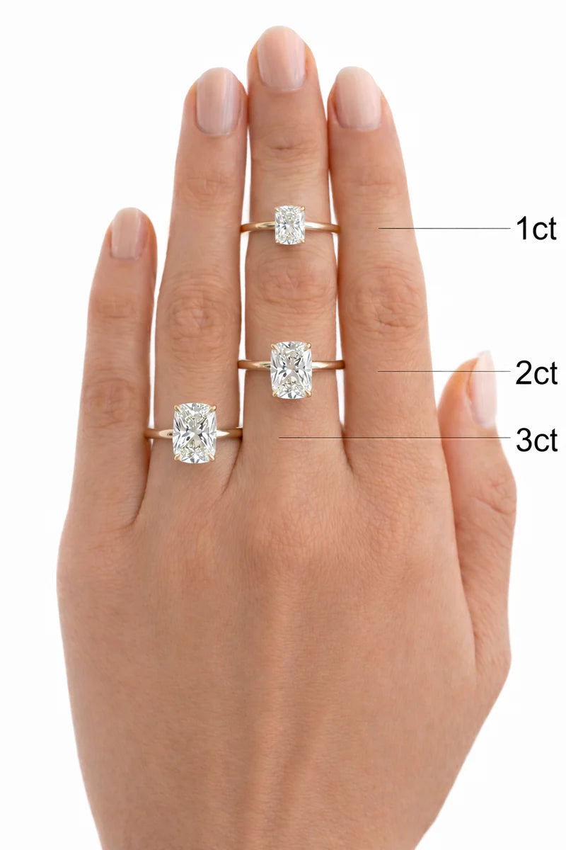 Elongated Cushion Solitaire